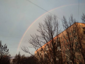 Тернополян здивувала поява веселки взимку (фотофакт)