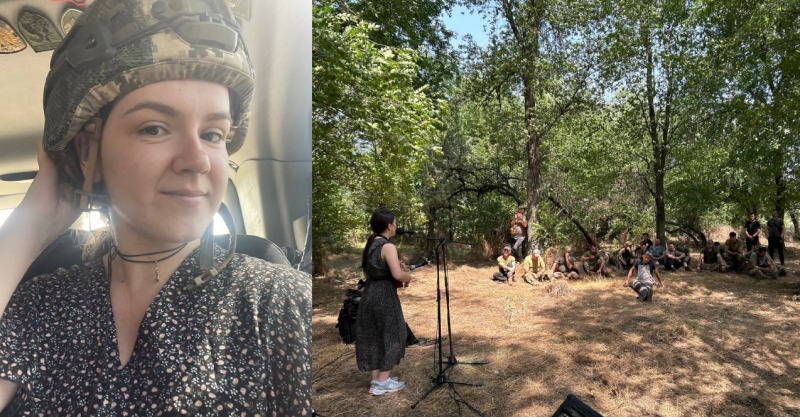 "Ще більше зрозуміла війну": співачка з Тернопільщини виступила перед воїнами на прифронтових територіях