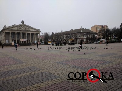У центрі Тернополя почали встановлювати головну ялинку