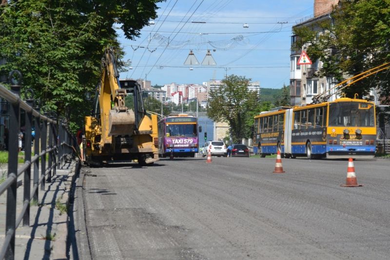 На центральній вулиці Тернополя триває ремонт дороги