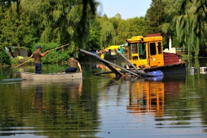 У гідропарку «Топільче» чистять водойми (фото)